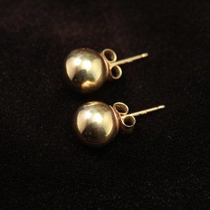 14k 8mm gold hollow posts